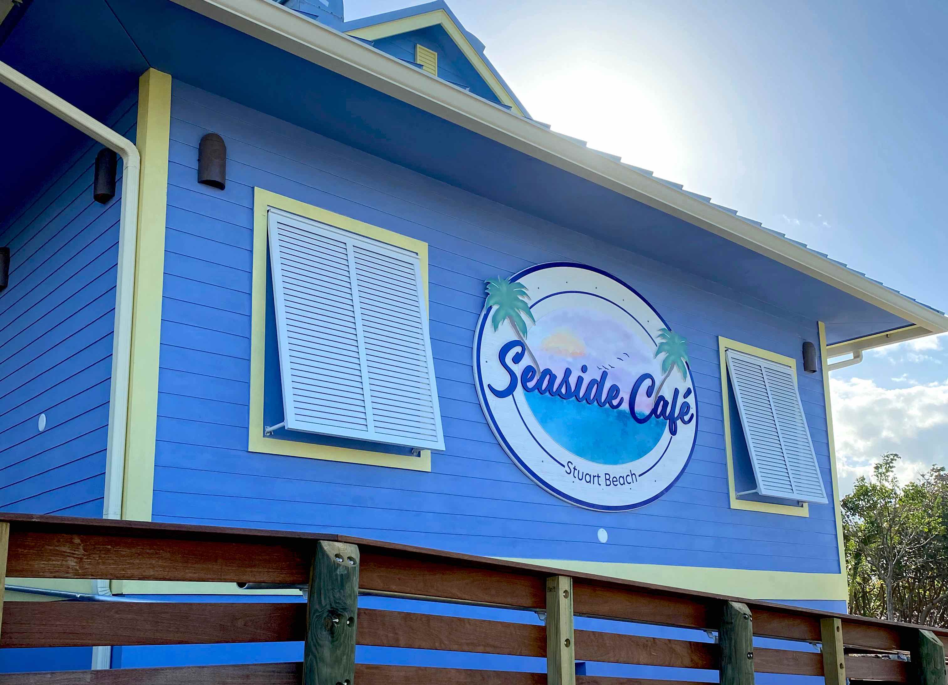 The exterior of seaside Cafe 