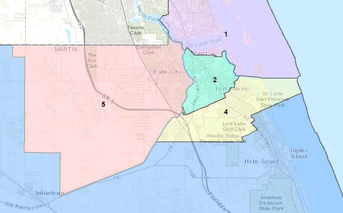 Martin County Districts Map