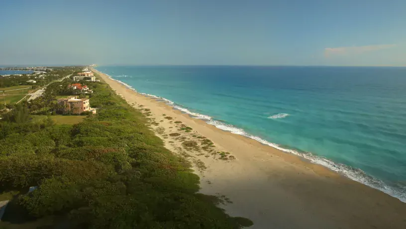 Martin County aerial of a beach