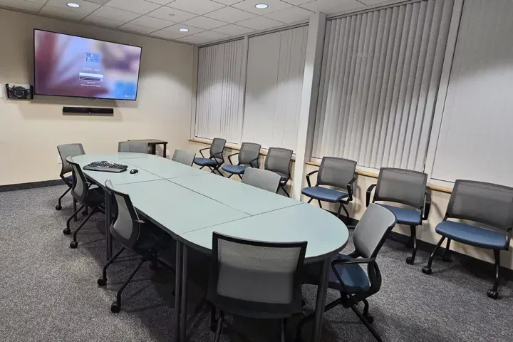 conference room with wall-mounted television