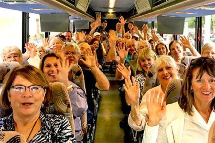 CARES participants on a bus