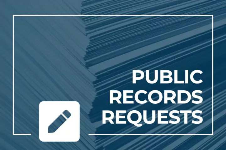 Public Records Requests and pencil icon