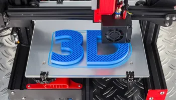A 3D printer making a print