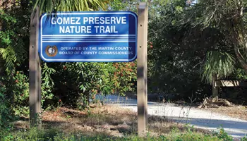 A sign that reads Gomez Preserve nature trail