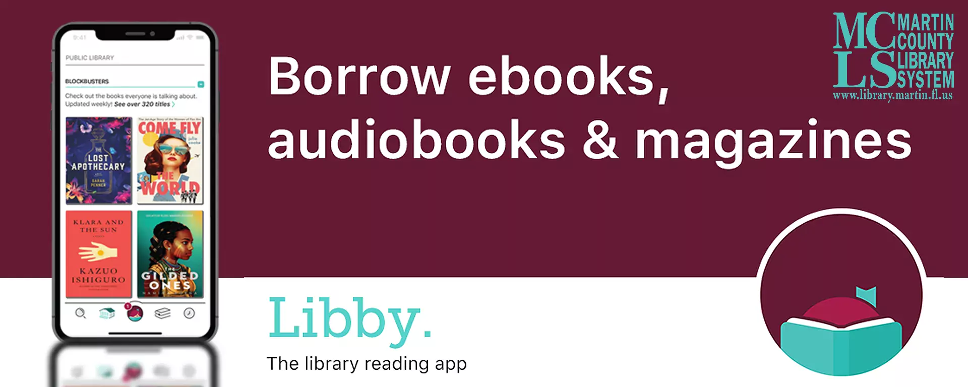 Borrow ebooks, audiobooks and magazines with Libby