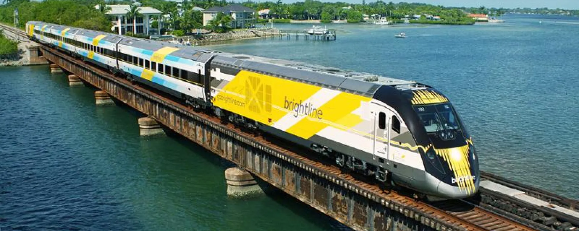 train on bridge over water