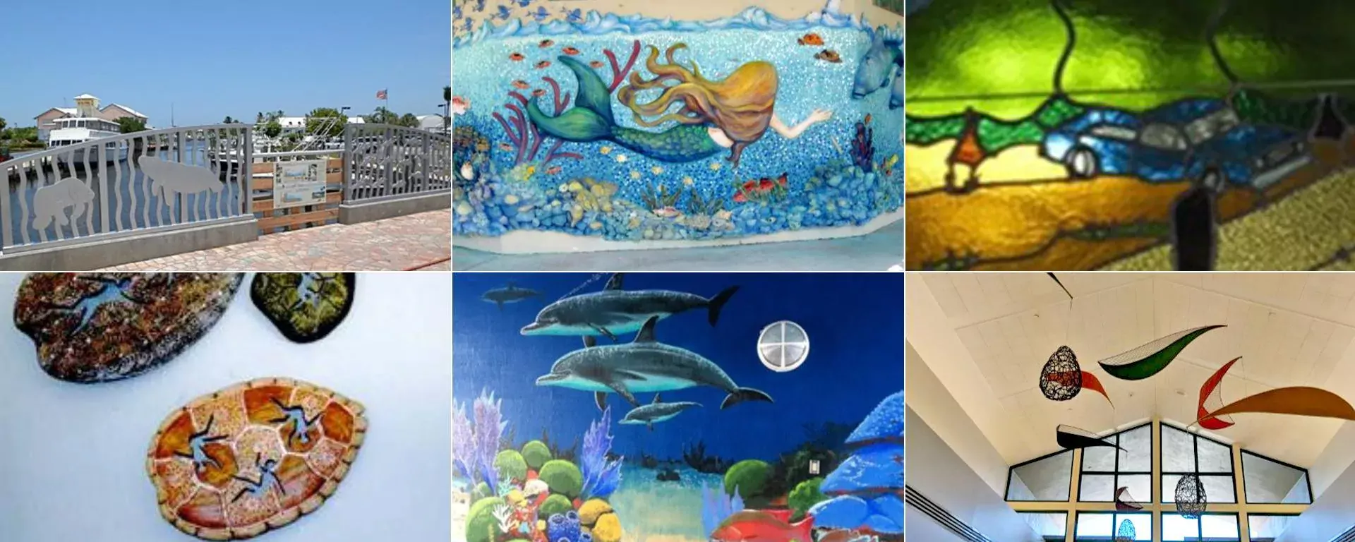 A collage of completed art projects in Martin County