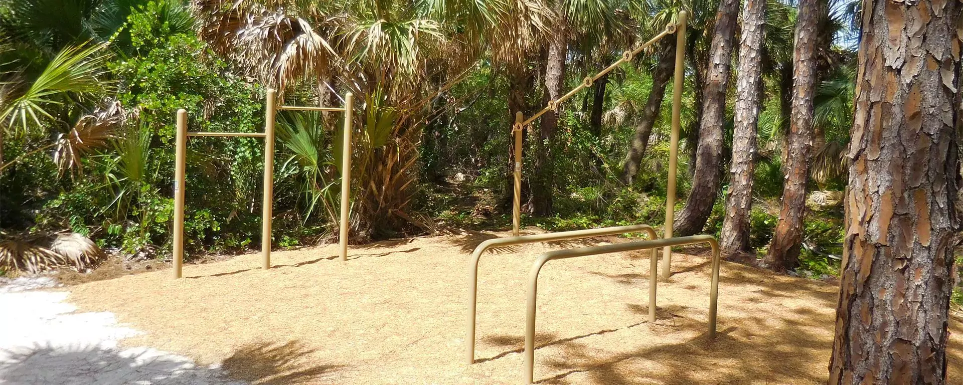 Exercise stations at Gomez Preserve