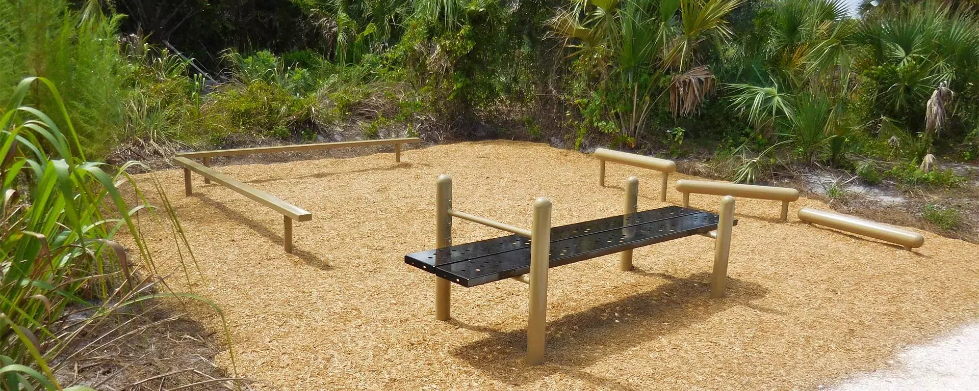Exercise stations at Gomez Preserve
