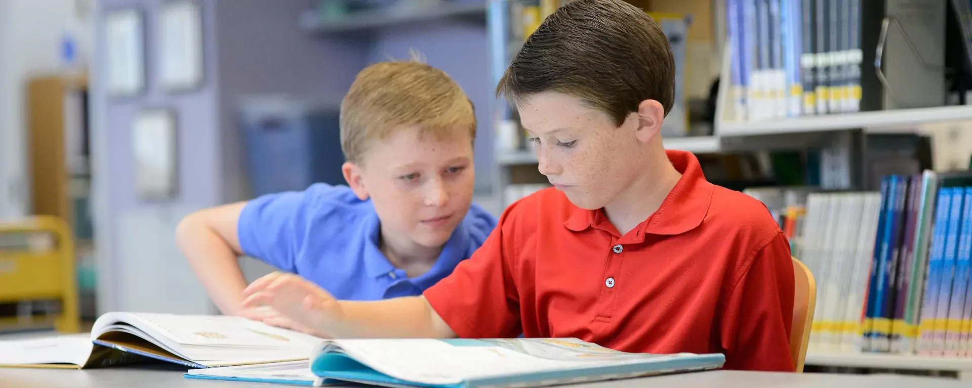 two students doing homework