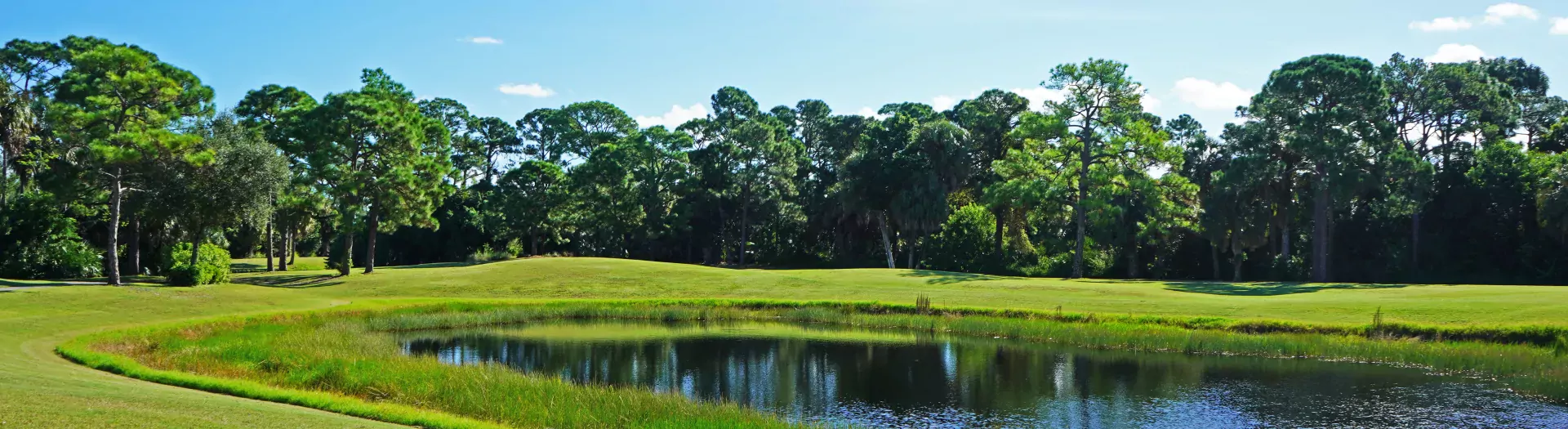 A pond at the Sailfish Sands Golf Course