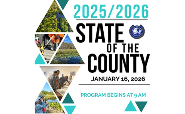 2025/ 2026 State of the County on January 16, 2026. Program begins at 9 a.m.