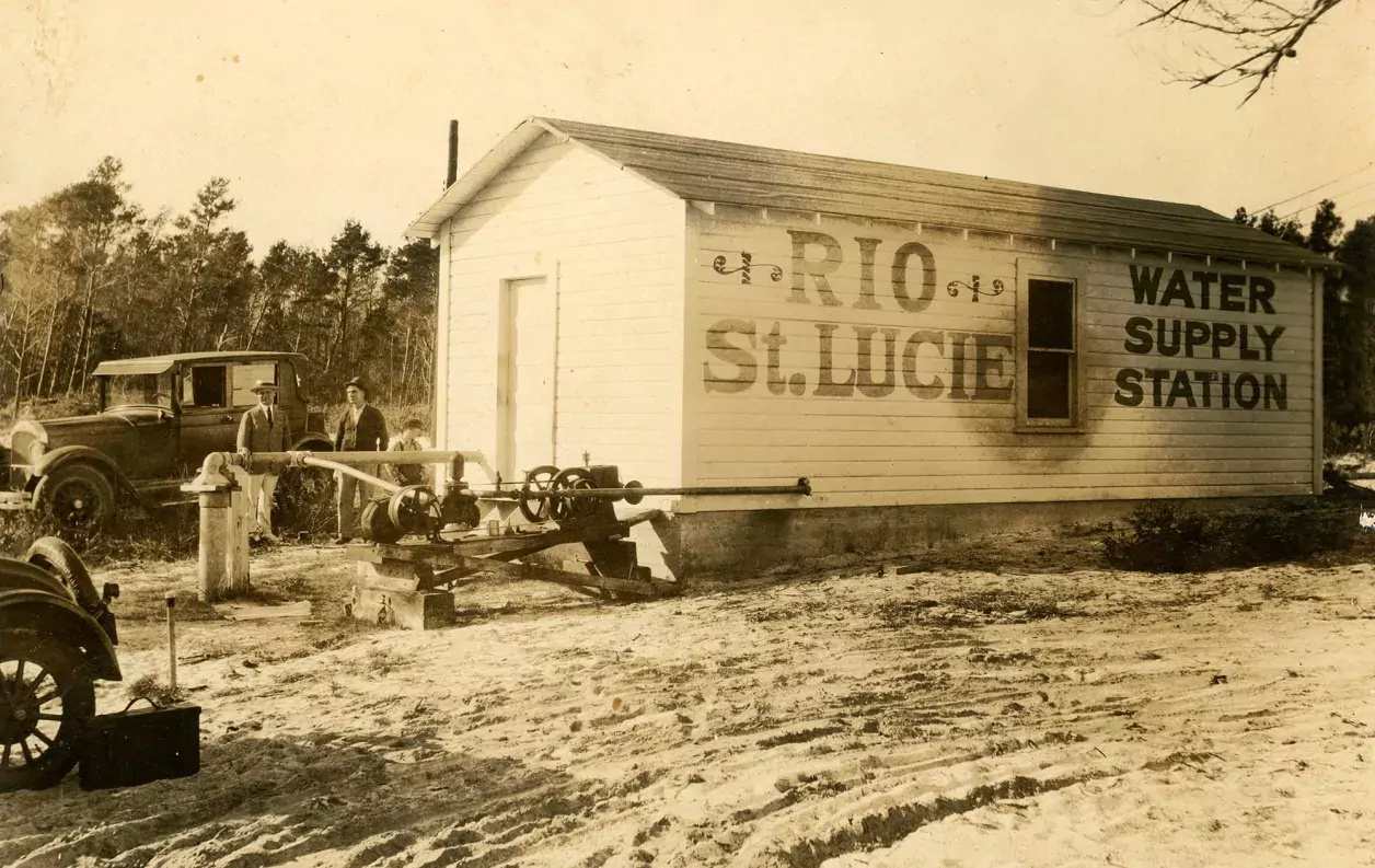 Rio St. Lucie water supply station, 1925, Sandra Thurlow, Martin Digital History