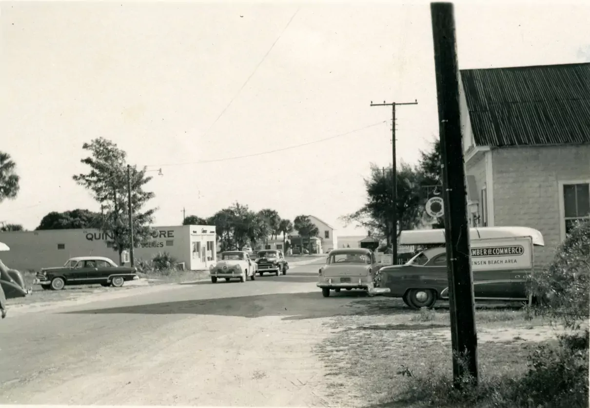 Commercial Street in Jensen Beach, c. 1955