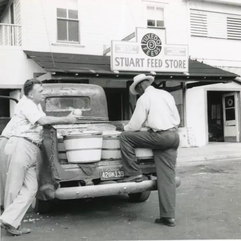  Stuart Feed Store customers, c. 1945