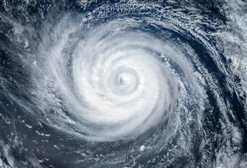 A hurricane satellite image