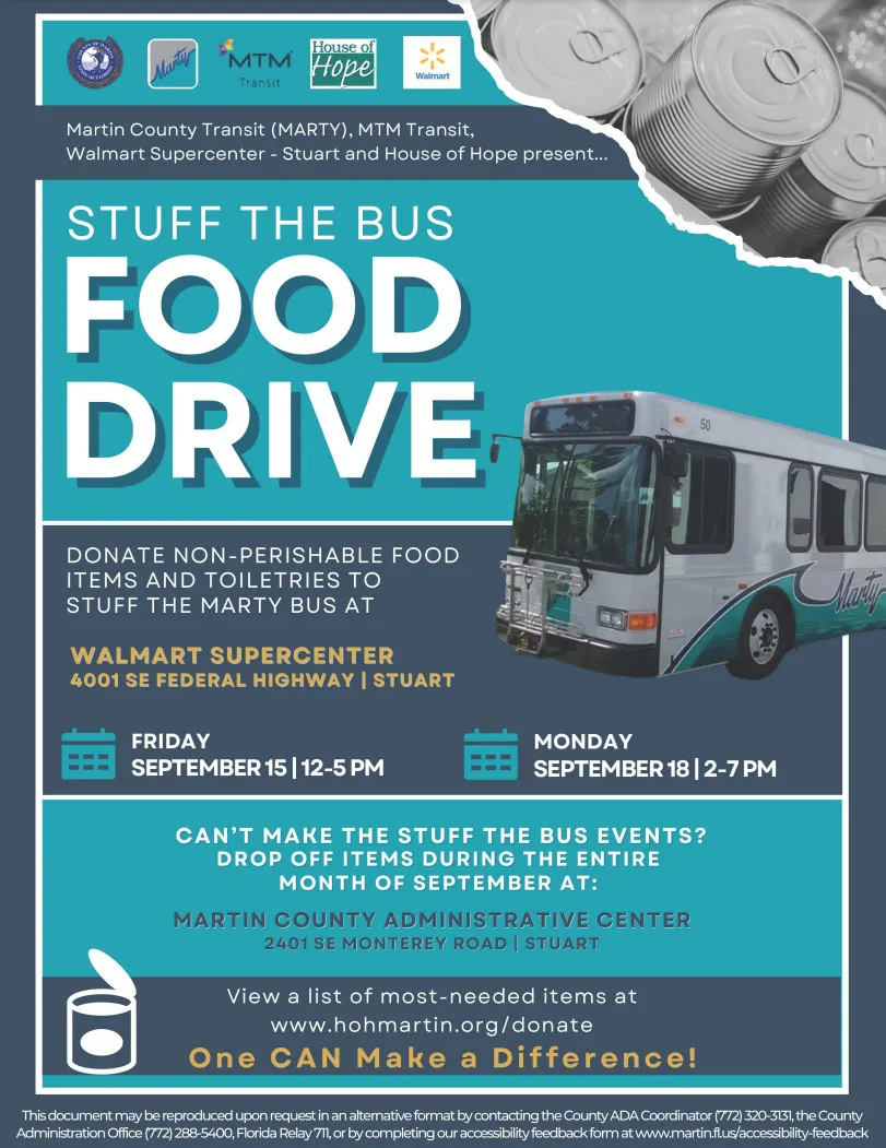 Stuff the Bus Food Drive Flyer