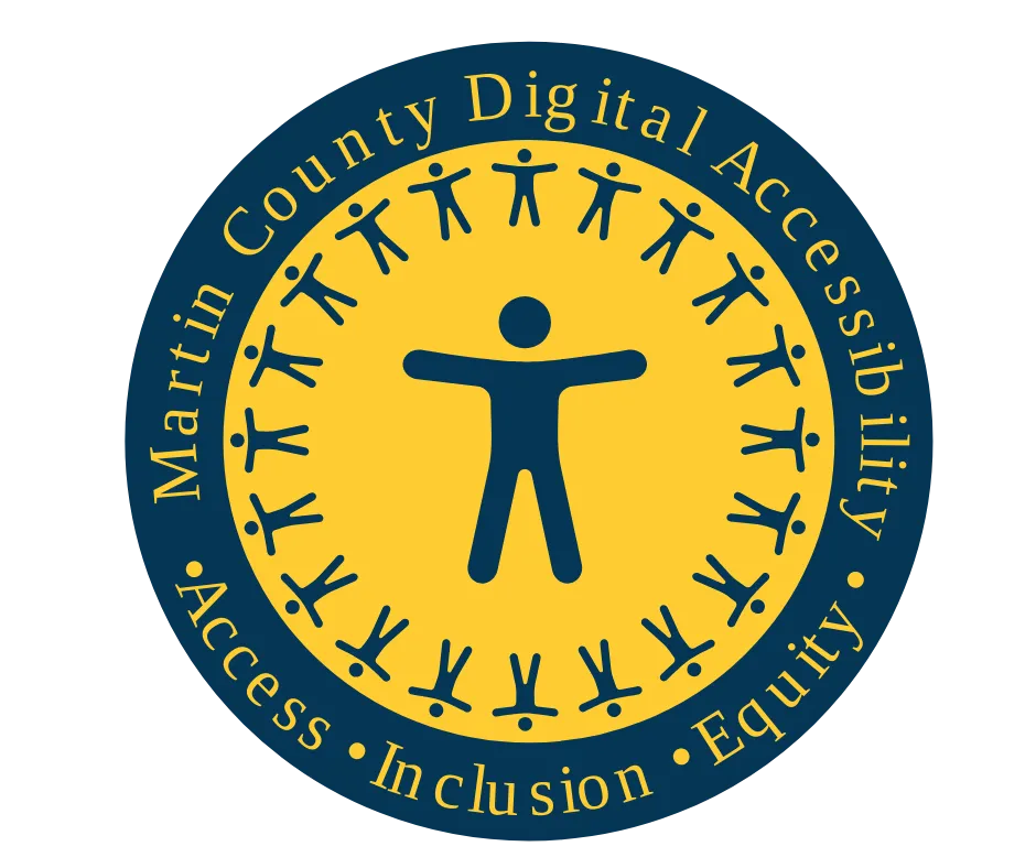 Martin County Digital Accessibility logo with text 'Access • Inclusion • Equity' and human figures in a circle