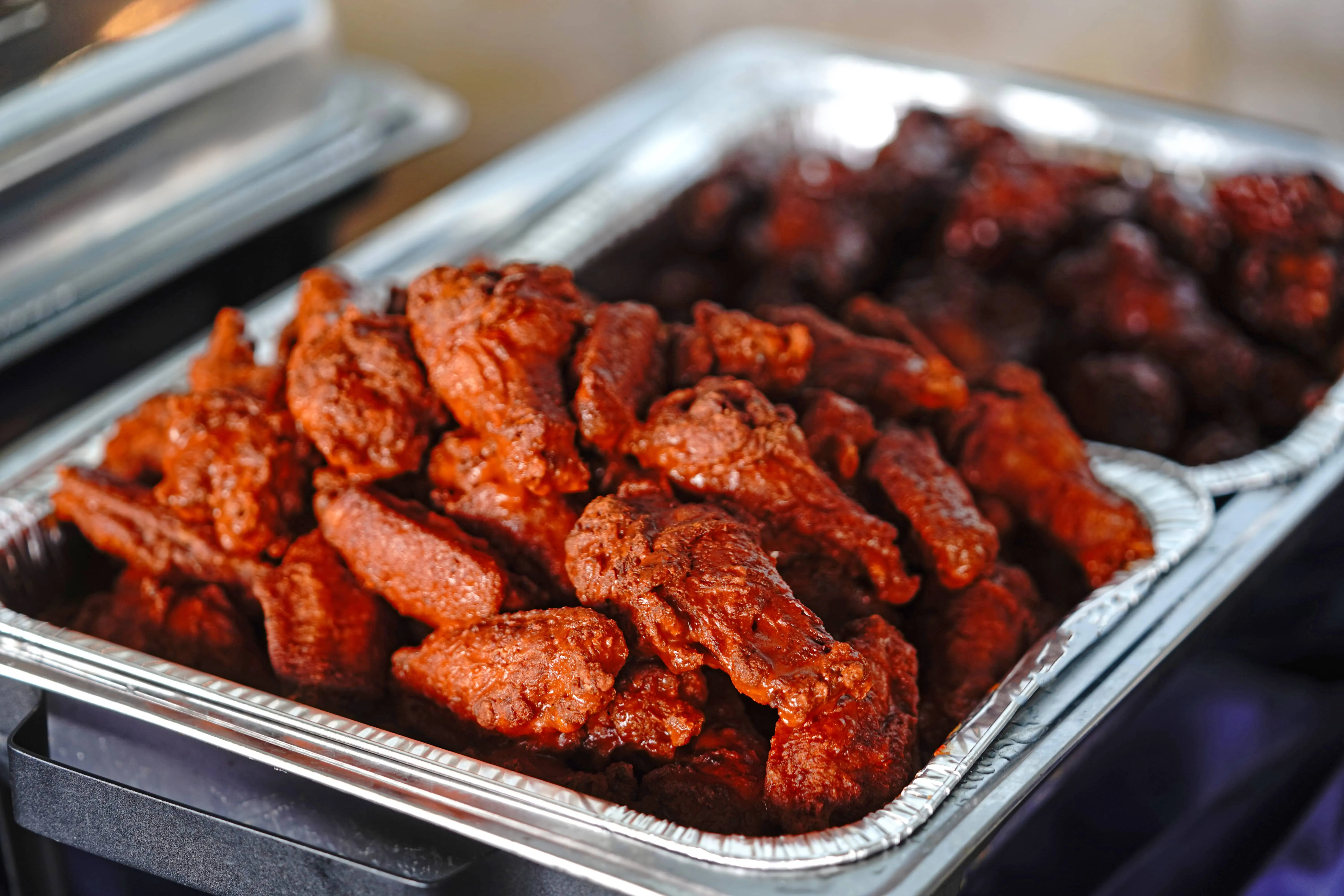 Catering chicken wings at Sailfish Sands Hitting Bays